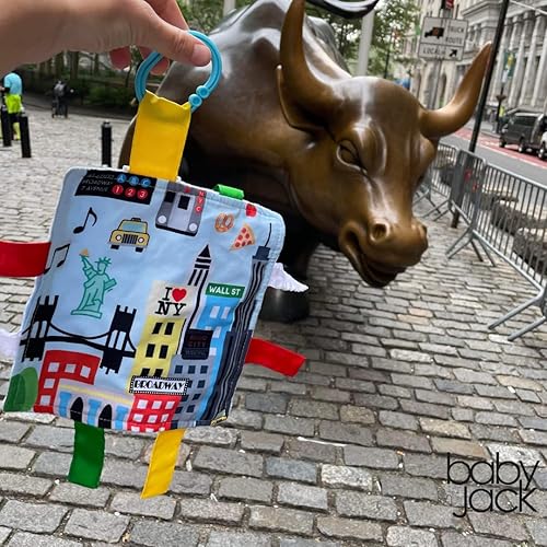 Miniatura 8 de Baby Jack & Co - Juguetes para bebés de 8 x 8 pulgadas, diseño de Nueva York, suave y seguro, aprende ciudades y formas de Estados Unidos, juguete