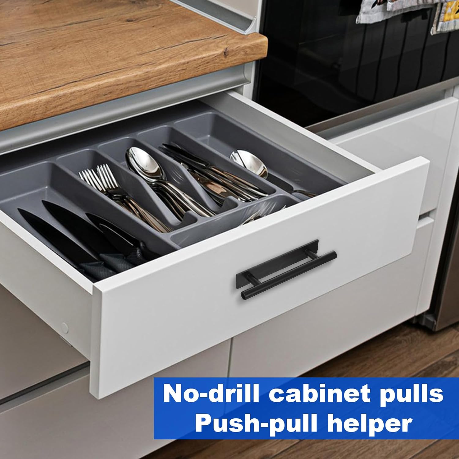 Dimeho 30 PCS Self-Stick Push Pull Helper, Plastic Peel and Stick Drawer Pulls Adhesive Door Cabinet Handles for Kitchen Sliding Door Window Furniture Wardrobe