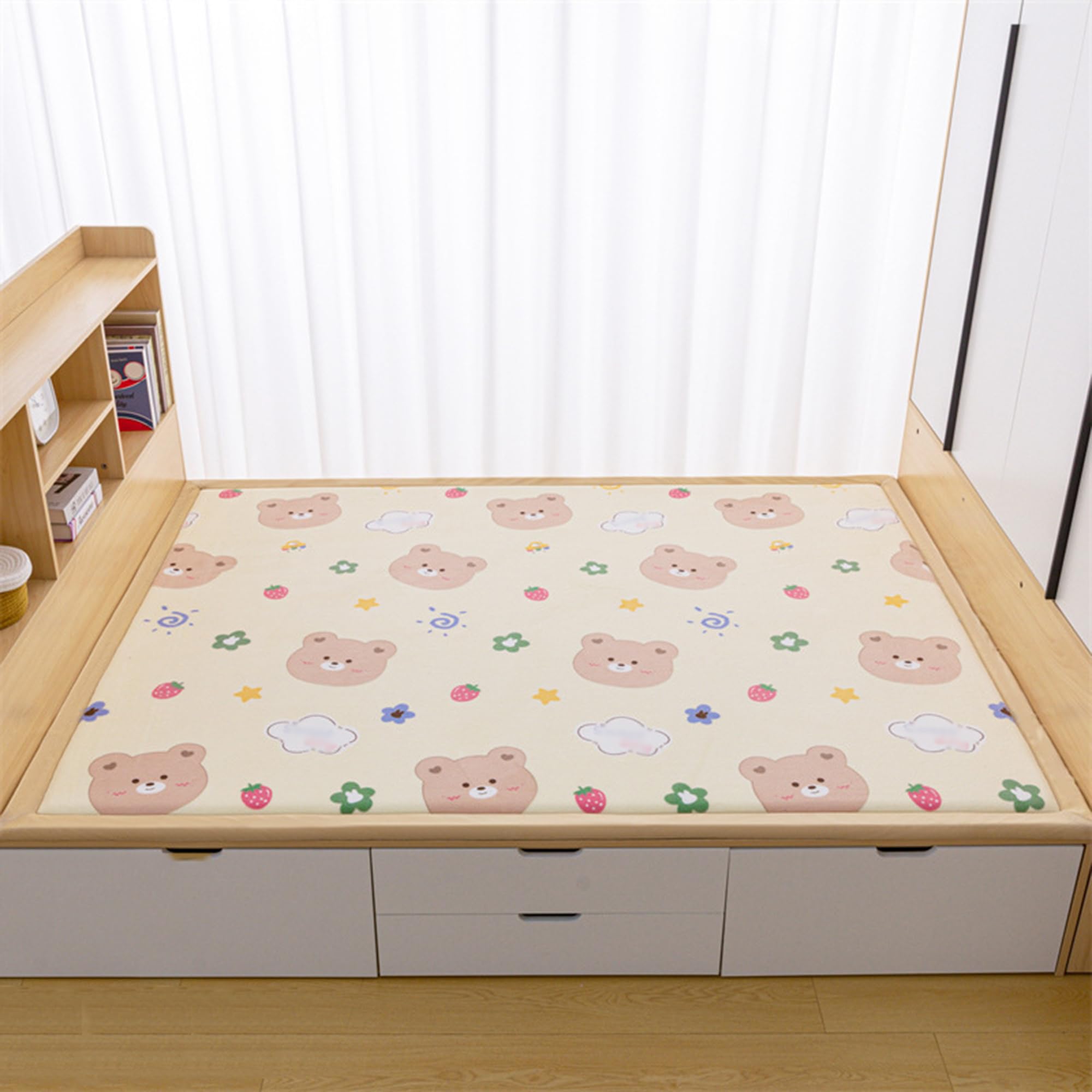 Tapis salon lavable antidérapant qui ne perd pas ses poils pour crèche