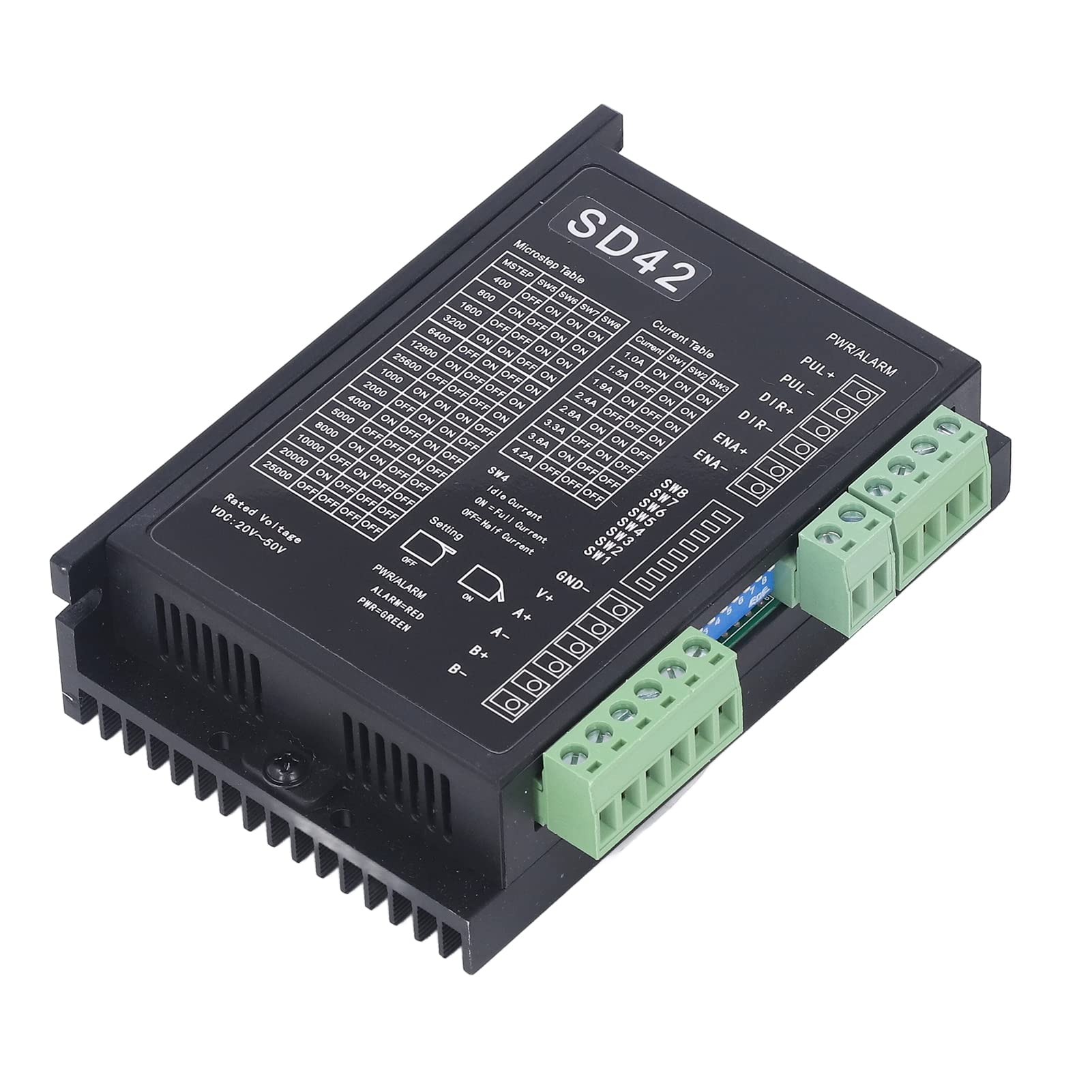 Driver Motore Passo-passo Lega di Alluminio A Basso Rumore Facile da Installare per Macchine CNC, 1 Driver - 1,0-4,2 A DC20-50V
