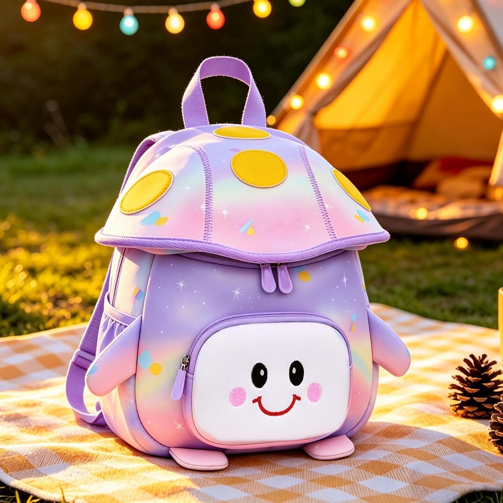 Fantazyjny plecak Urocza mini torba w kształcie grzyba wodoodporna