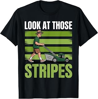 Funny Lawn Mower Art for Men Women Lawn Mowing Landscaper T-Shirt