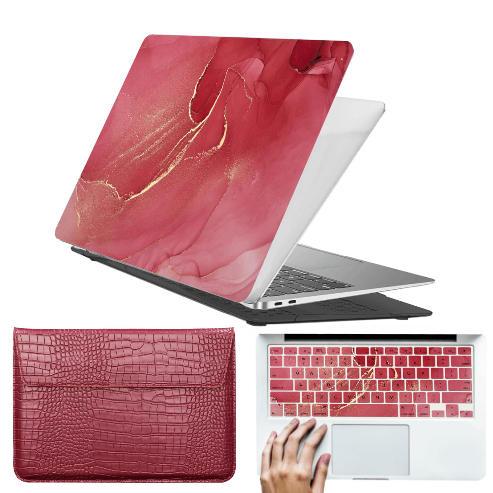 Funda MacBook Air 13 protectora de mármol para cafetería y universidad 8