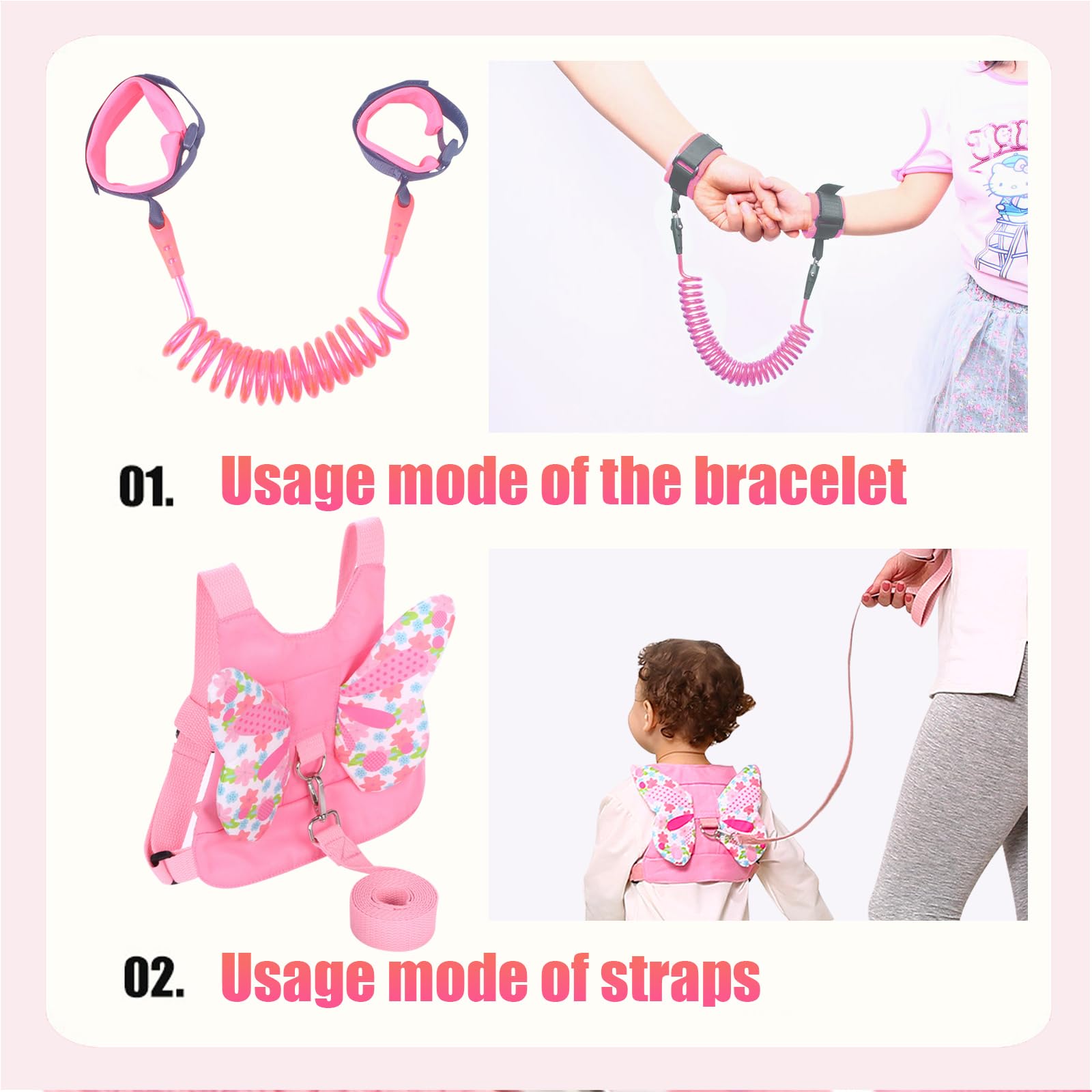 DKDDSSS Baby Reins, Baby Walking Reins, Baby Toddler Walking Harness, with Safety Rein - Image 4