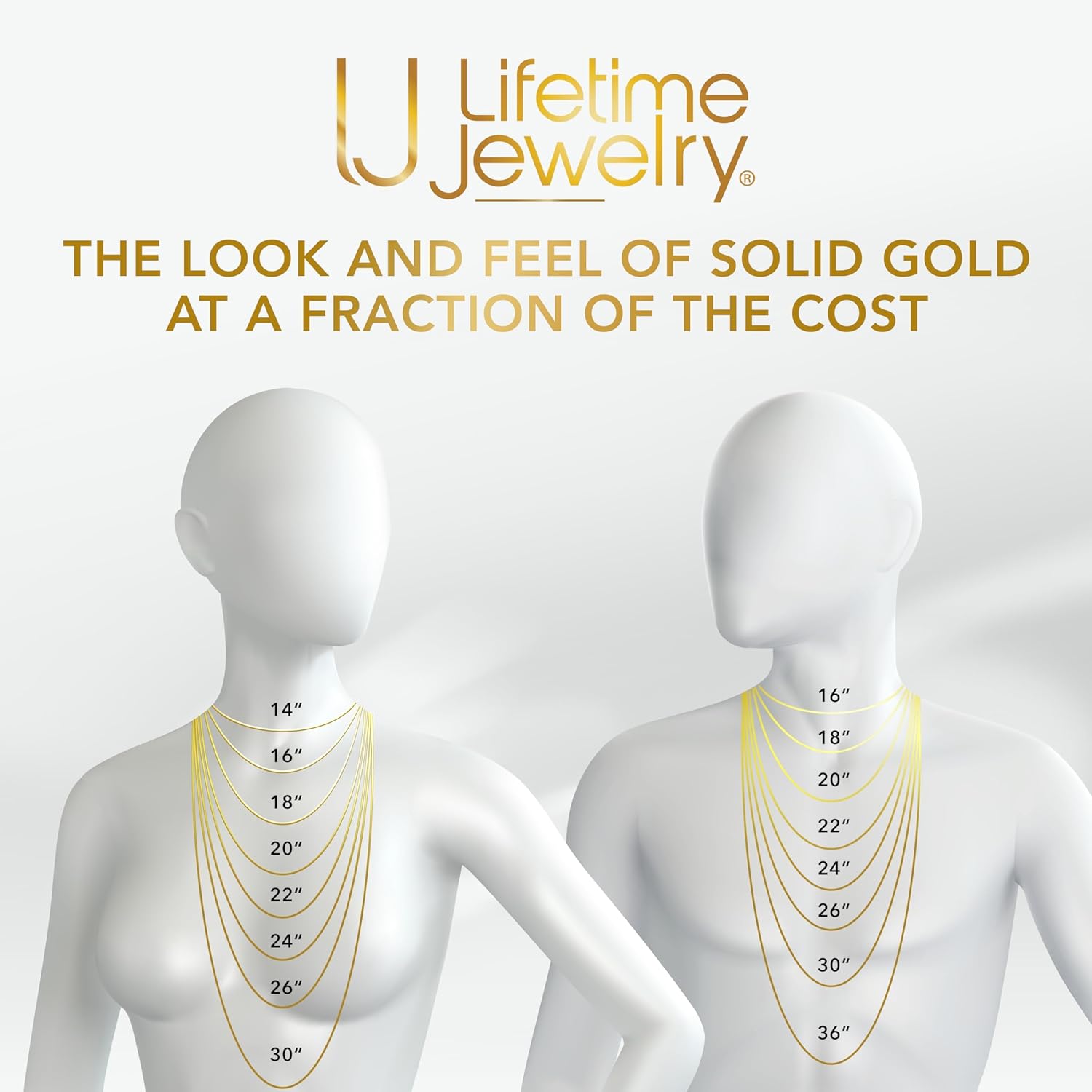 LIFETIME JEWELRY 1.4mm Box Chain Necklace for Women and Men 24k Real Gold Plated