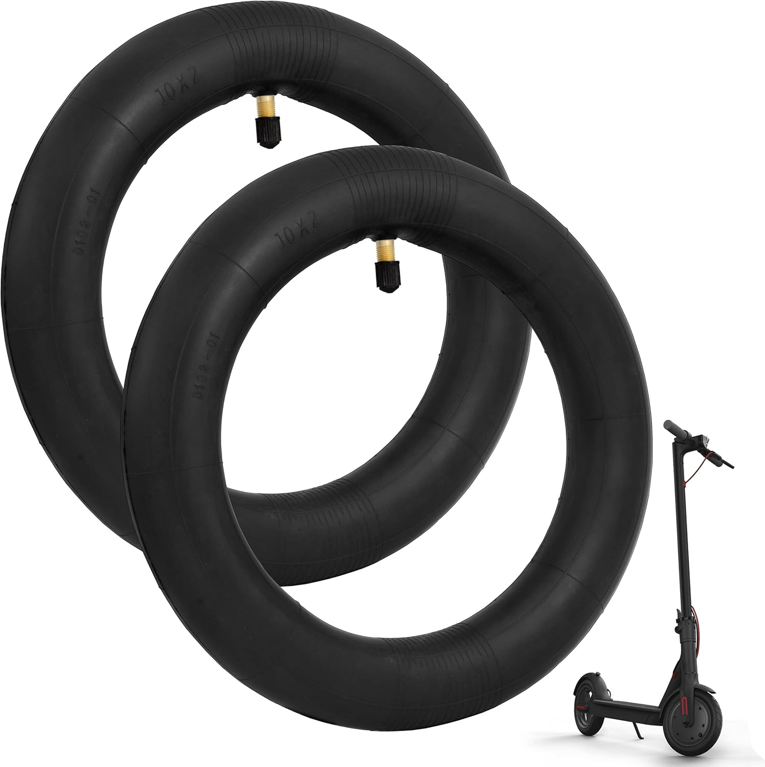 [M365Lyon] - Cámara de aire de 10 pulgadas para patinete Xiaomi M365, M365Pro, Pro2, Essential y 1S (2 unidades)