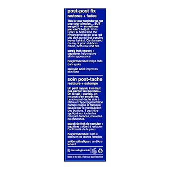 Dermalogica Clear Start Post-Breakout Fix ، علاج حب الشباب Dark Spot مع حمض الساليسيليك ، السكوالين و Hexylresorcinol ، Fade + Brighten Acne Marks