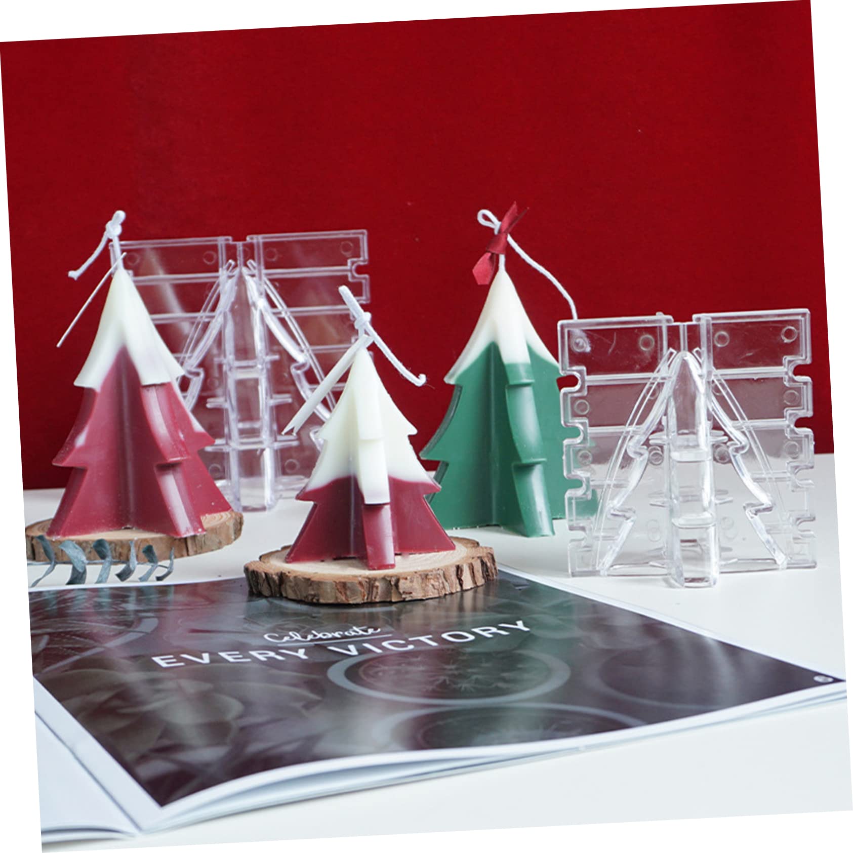 TEHAUX 3stücke Weihnachtskerzenform Für Kerzenform Für Kreative Bastelprojekte Leicht Zu Entformen Stabil Und Bruchsicher Für Individuelle Kerzengestaltung