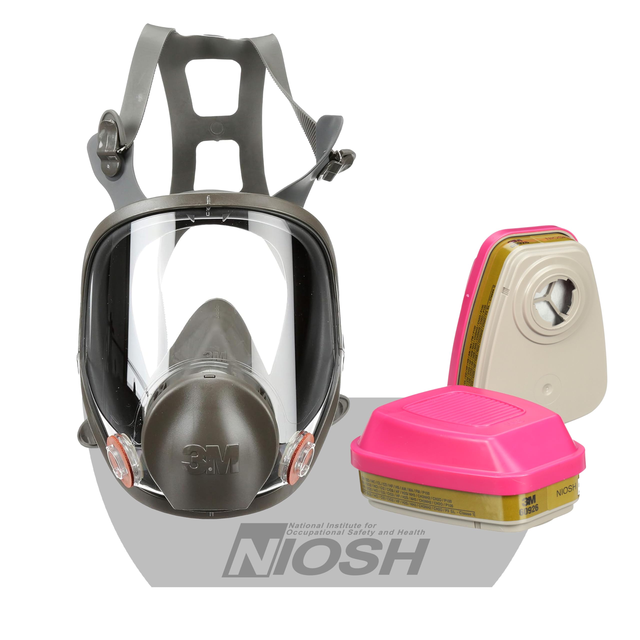 3M 6800 フルフェイスマスク ミディアム 3M Full Facepiece Reusable Respirator 6800, NIOSH, ANSI High