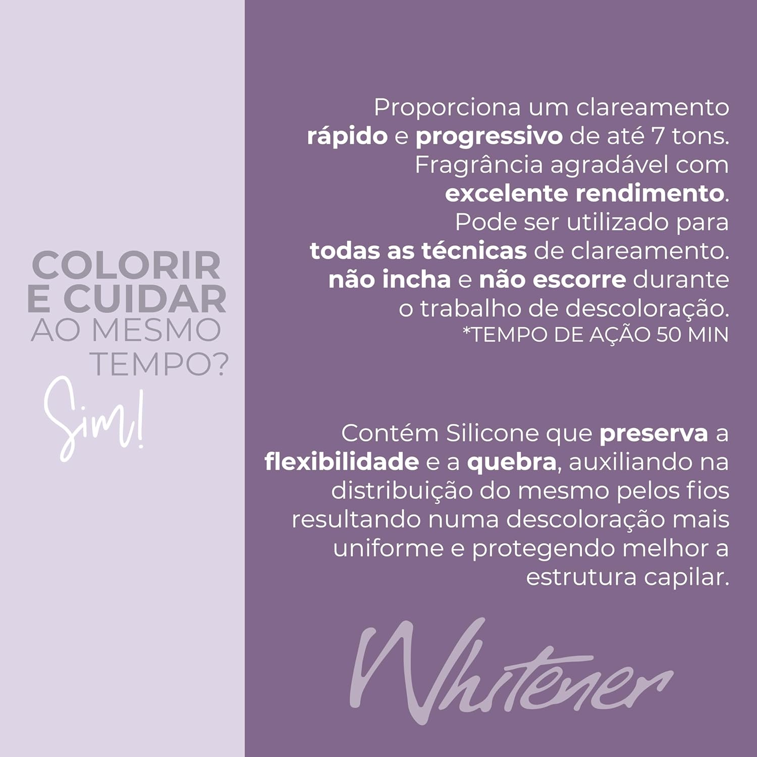 Whitener Descolorante Violet & Shine Dust Free (Pó Violeta) 300G em promoção! Veja a oferta e mais achadinhos de Descolorantes e Matizadores 4 Hoje é o melhor dia para comprar Whitener Descolorante Violet & Shine Dust Free (Pó Violeta) 300G com aquele preço maroto! Promoção! Aproveite a oferta! 4