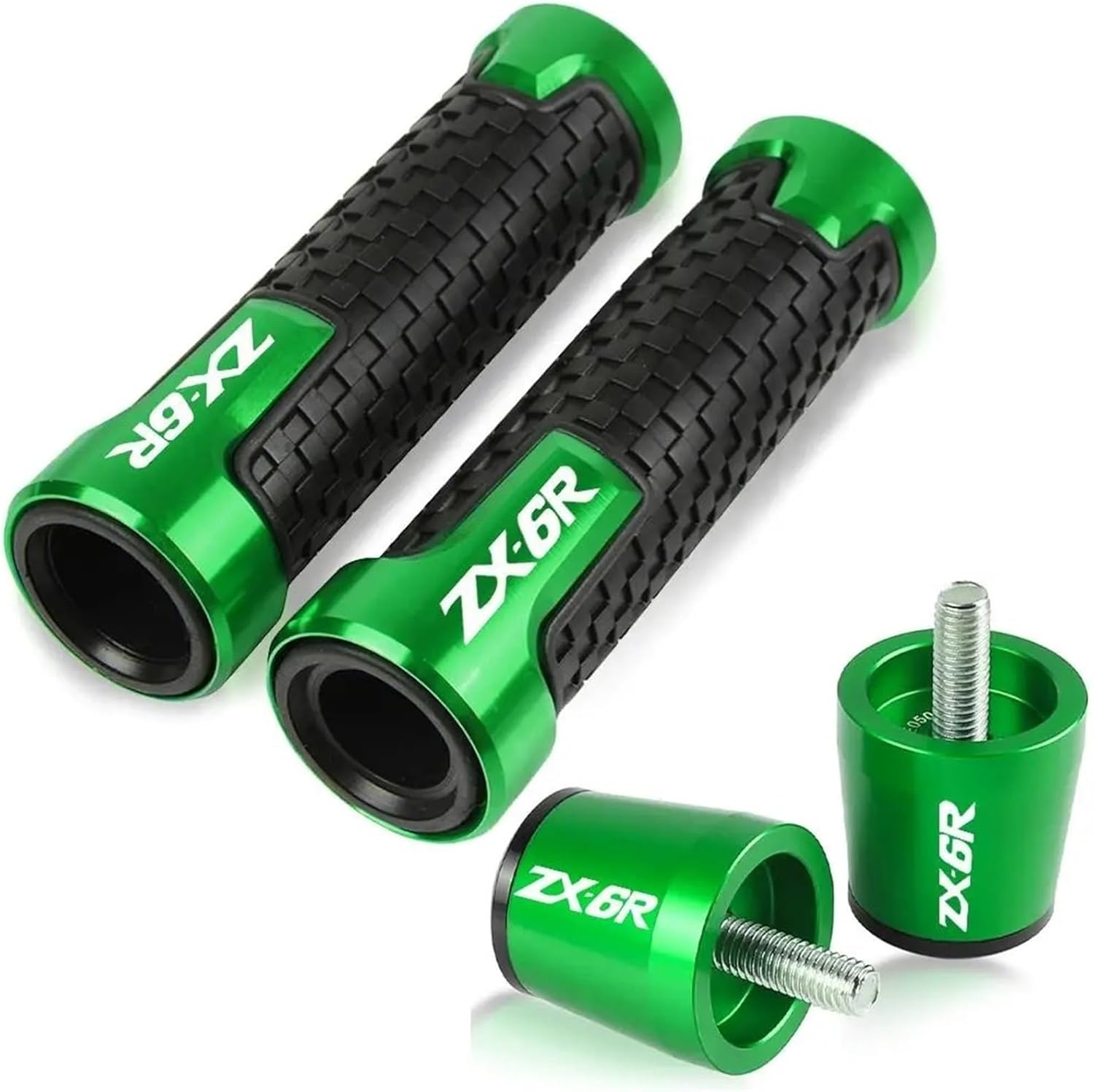 Motorcycle 7/8" 22MM Handlebar Hand Grips Handle Bar Ends Cap Plug for Kawasaki ZX6R ZX 6R 2004-2020