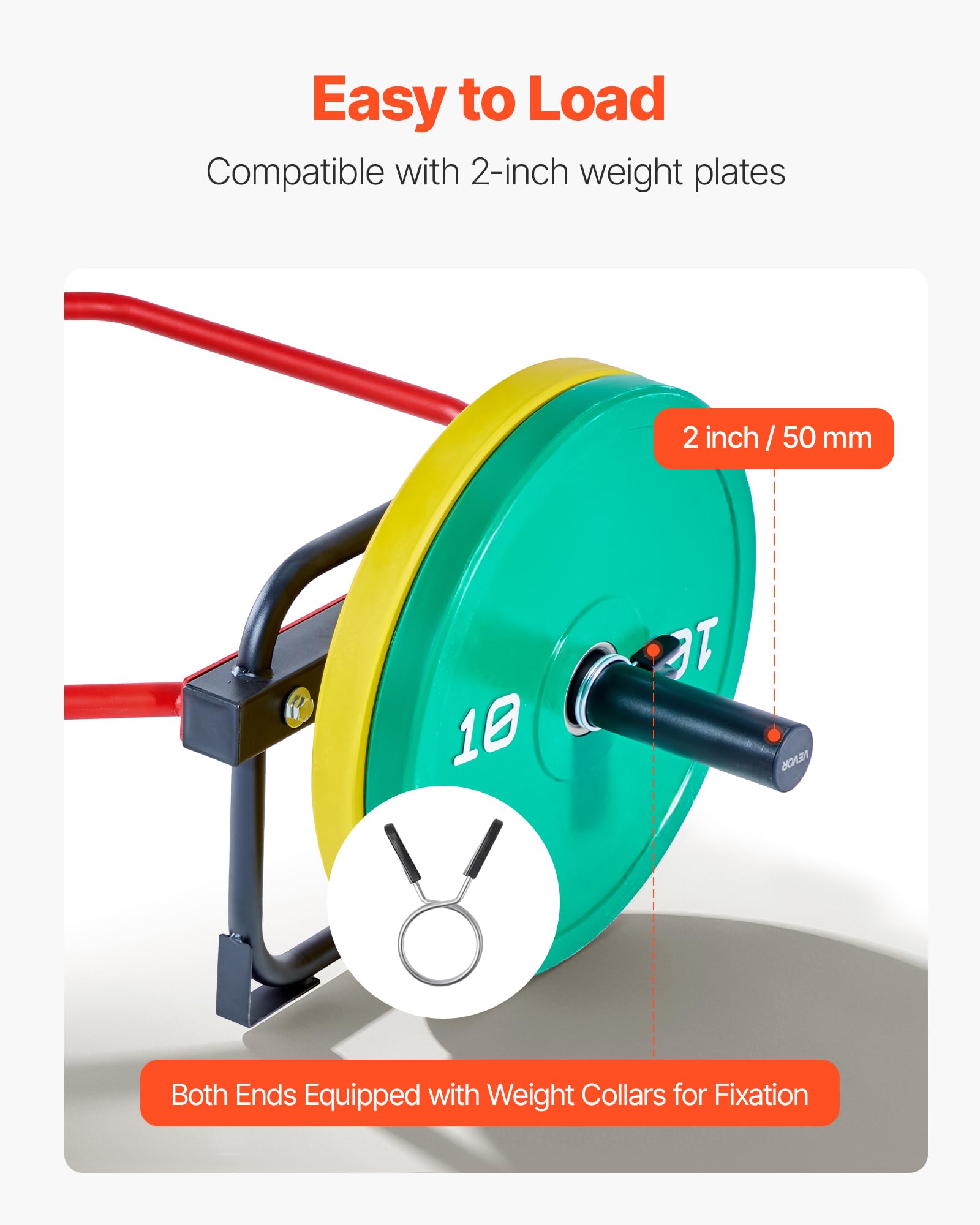 VEVOR Barra Esagonale per Allenamento Fisico per Disco da 5 cm, Trap Bar Capacità di Carico 240 kg, Barra per Allenamento Fitness per Squat, Palestra, Alzate di Spalle, Sollevamento Pesi