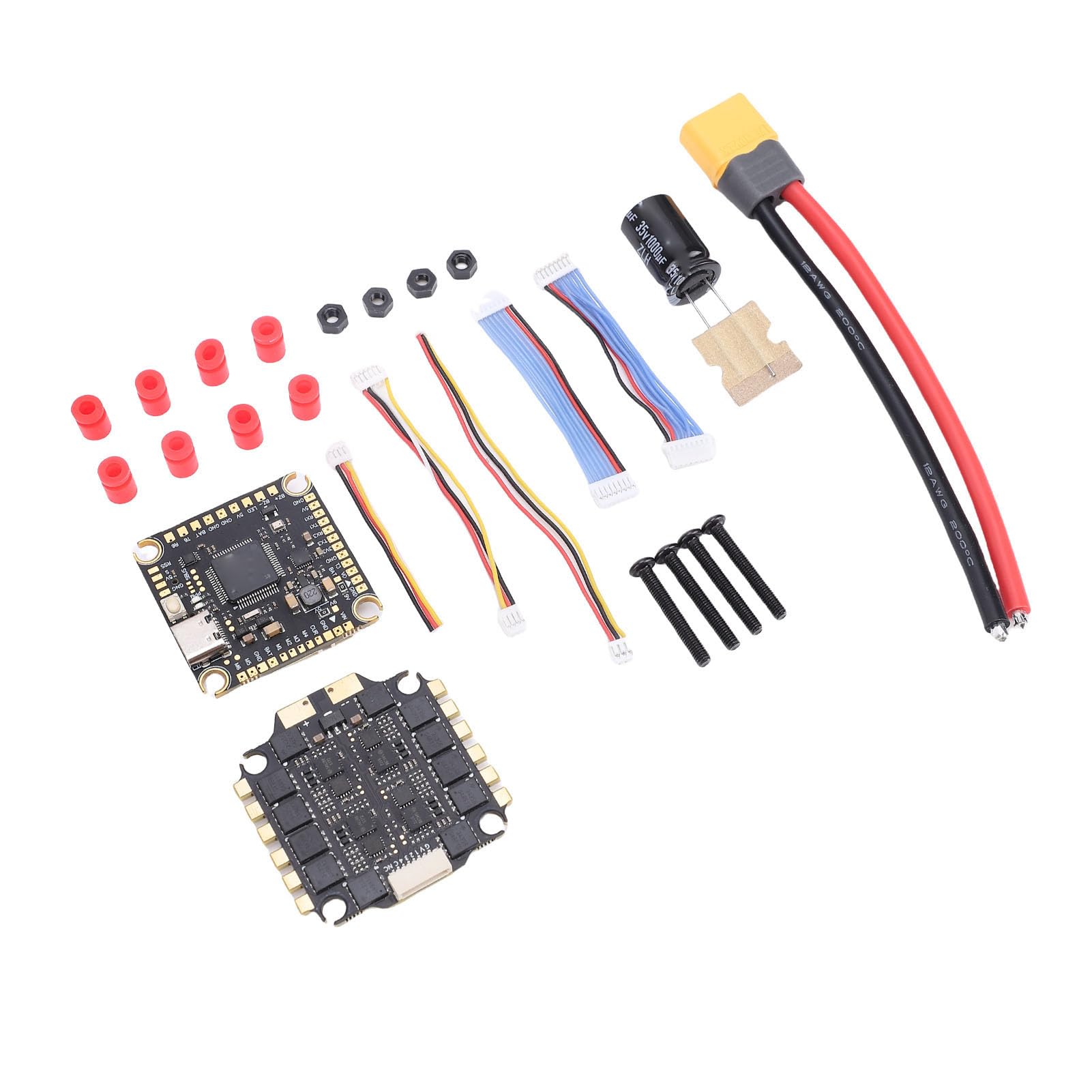 Keenso Kontroler Lotu F405 F4 V3S PLUS, Plastikowy Kontroler Drona z płytką ESC 55A 65A do Użytku FPV