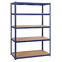 Yaheetech Scaffale in Metallo Portata 875 kg a 5 Ripiani Scaffalattura 180 x 120 x