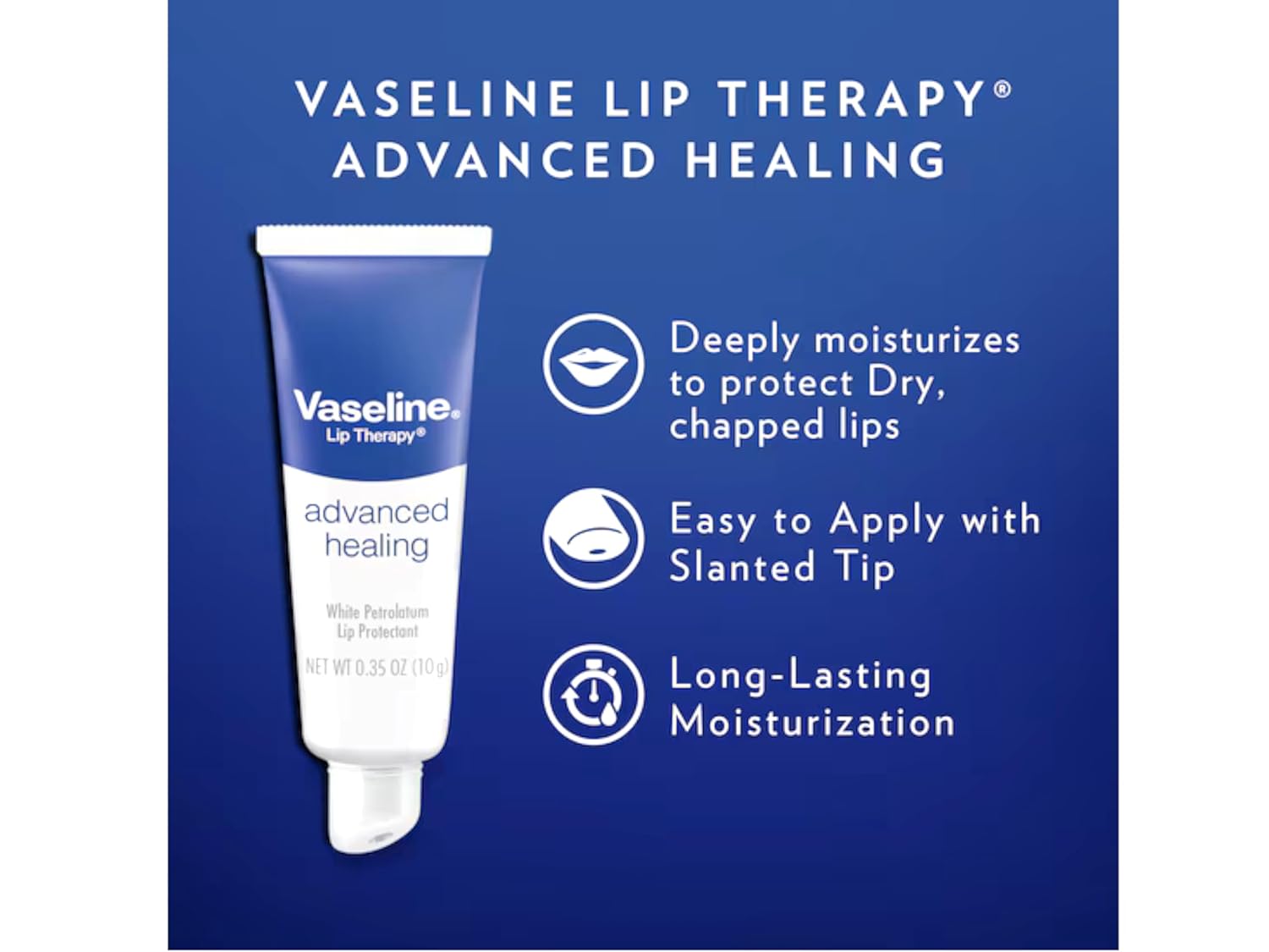 Vaseline Lip Therapy Advanced Healing, 0.35 Ounce (Pack of 10)