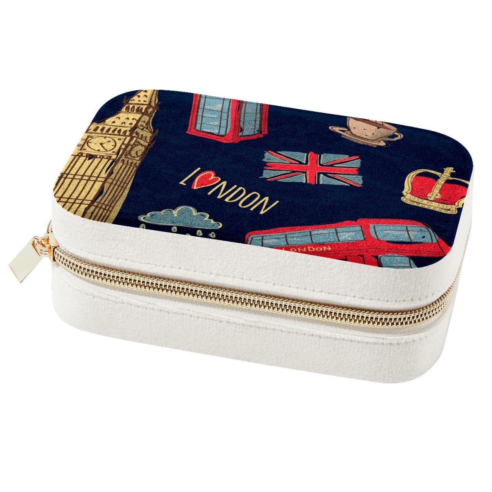Boîte à bijoux de voyage Londres pour emporter vos bagues et colliers en vacances