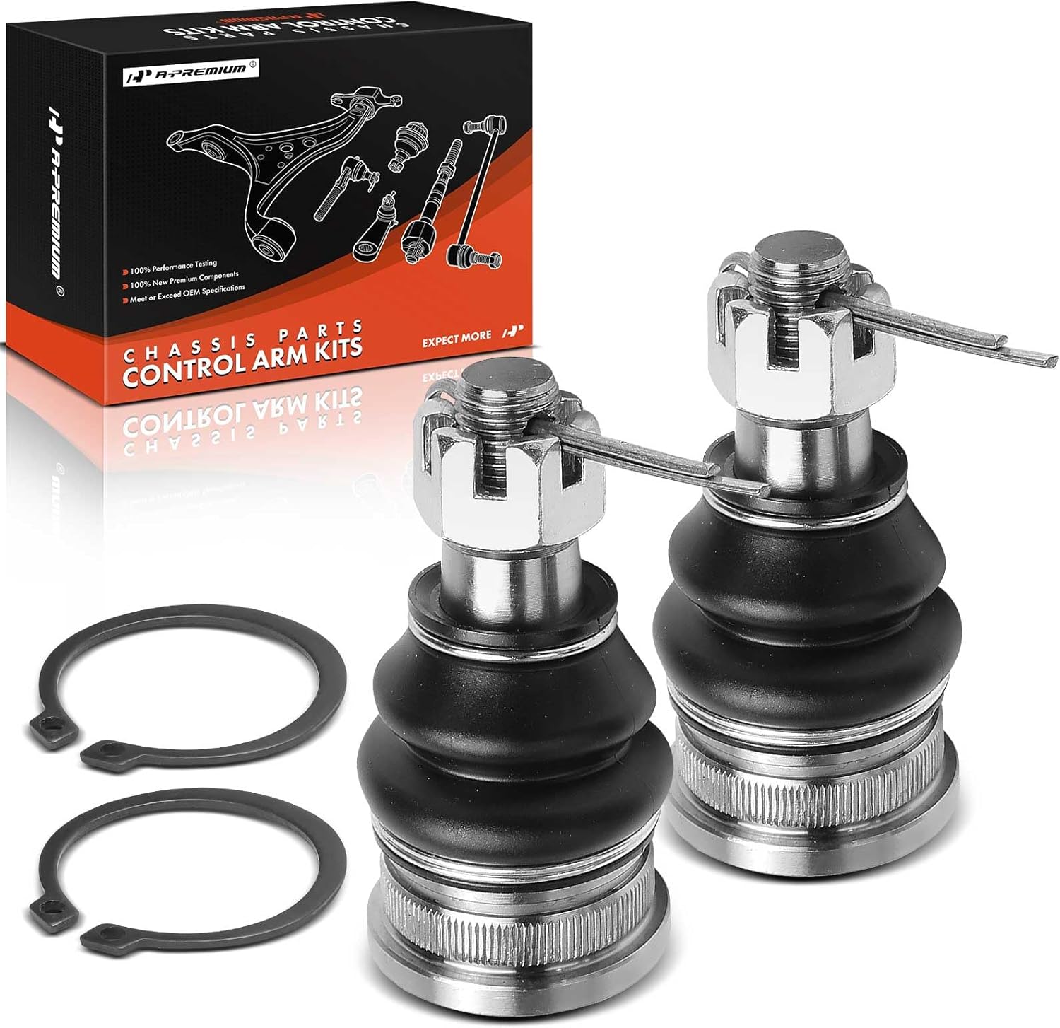 A-Premium 2 x Front Lower Ball Joint, Compatible with Honda Fit 2009-2014, Insight 2010-2011