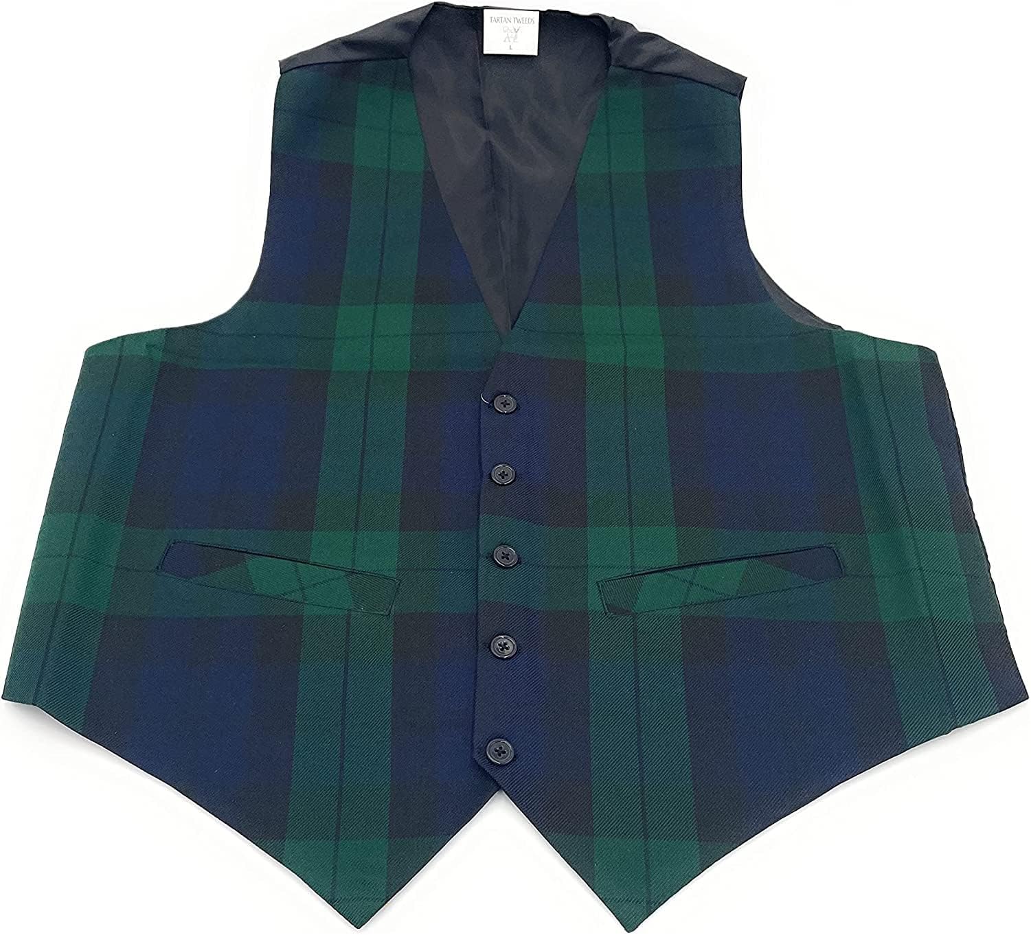 Tartan TweedsMen's Tartan Waistcoat Satin Back Small-6XL