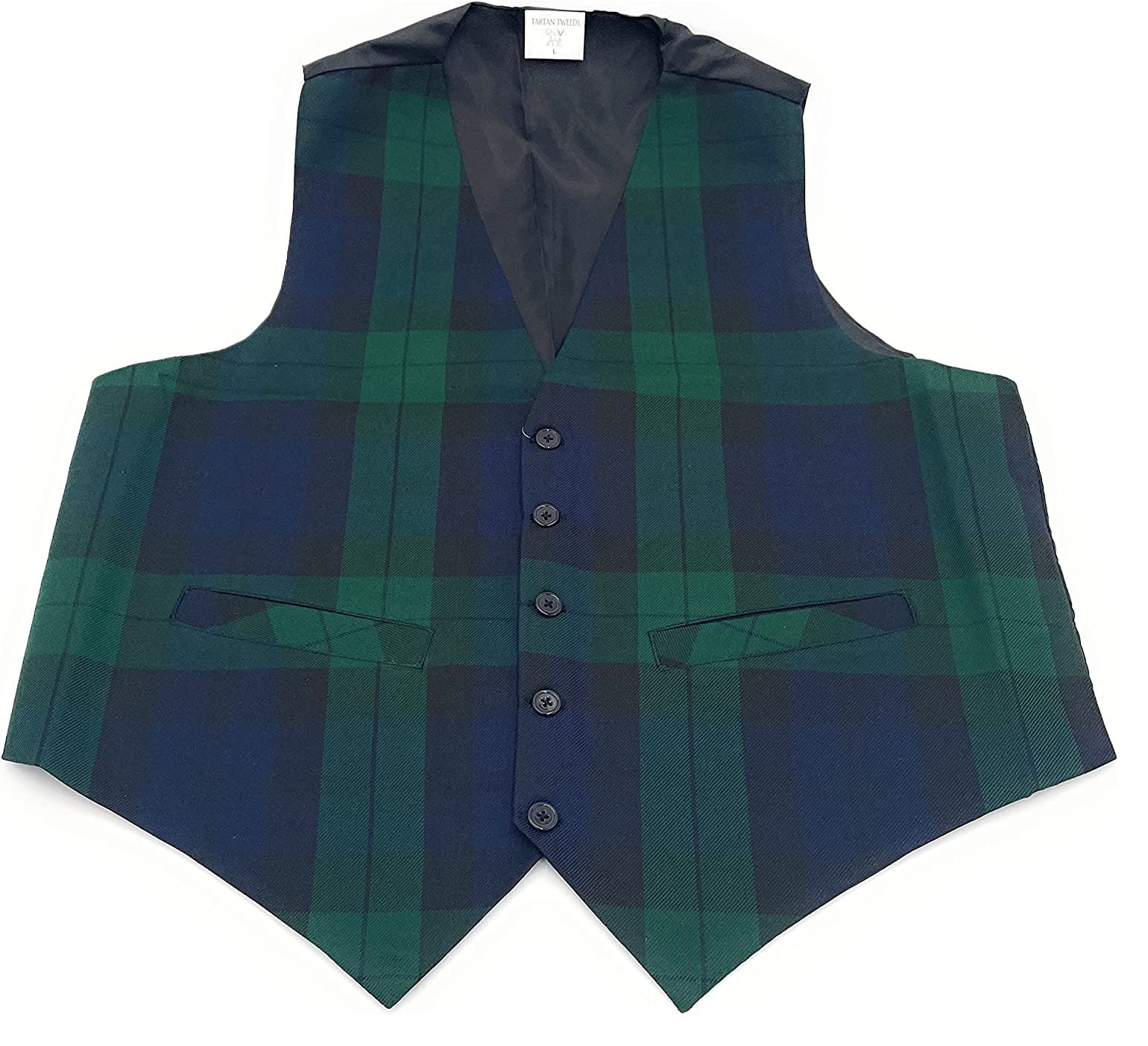 Tartan TweedsMen's Tartan Waistcoat Satin Back Small-6XL