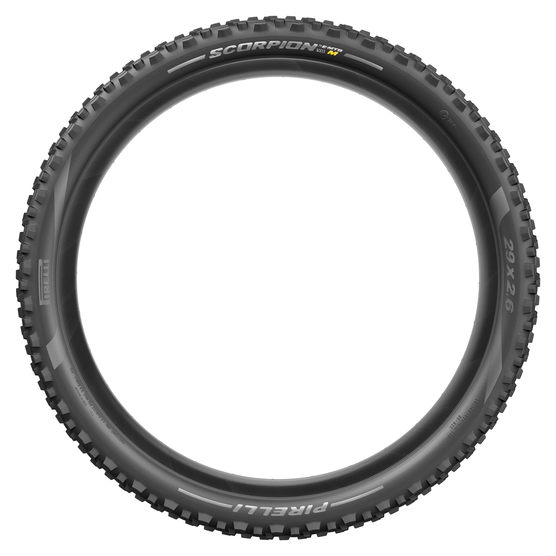 Pirelli Scorpion E-MTB M HyperWall Bike Tyre, 29 x 2.6, Black, 29x2.6 - Image 3