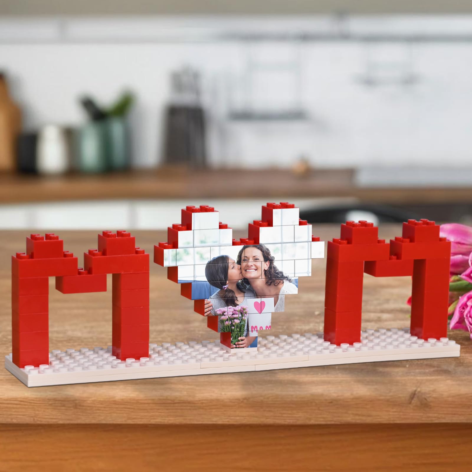 Custom Building Blocks Gifts for Mothers Day, for Mom from Daughter Son, Unique Gifts Ideas for Mama Mother in Law Grandma, Personalized Mothers Day