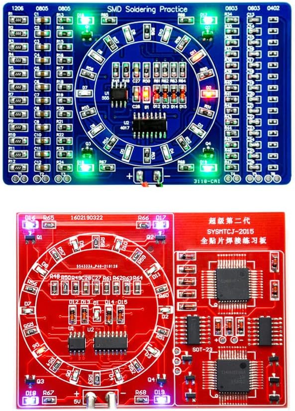 Gikfun SMD Practice Soldering Skill Training Board, NE555 Water Flowing Led for Electronic Enthusiast DIY