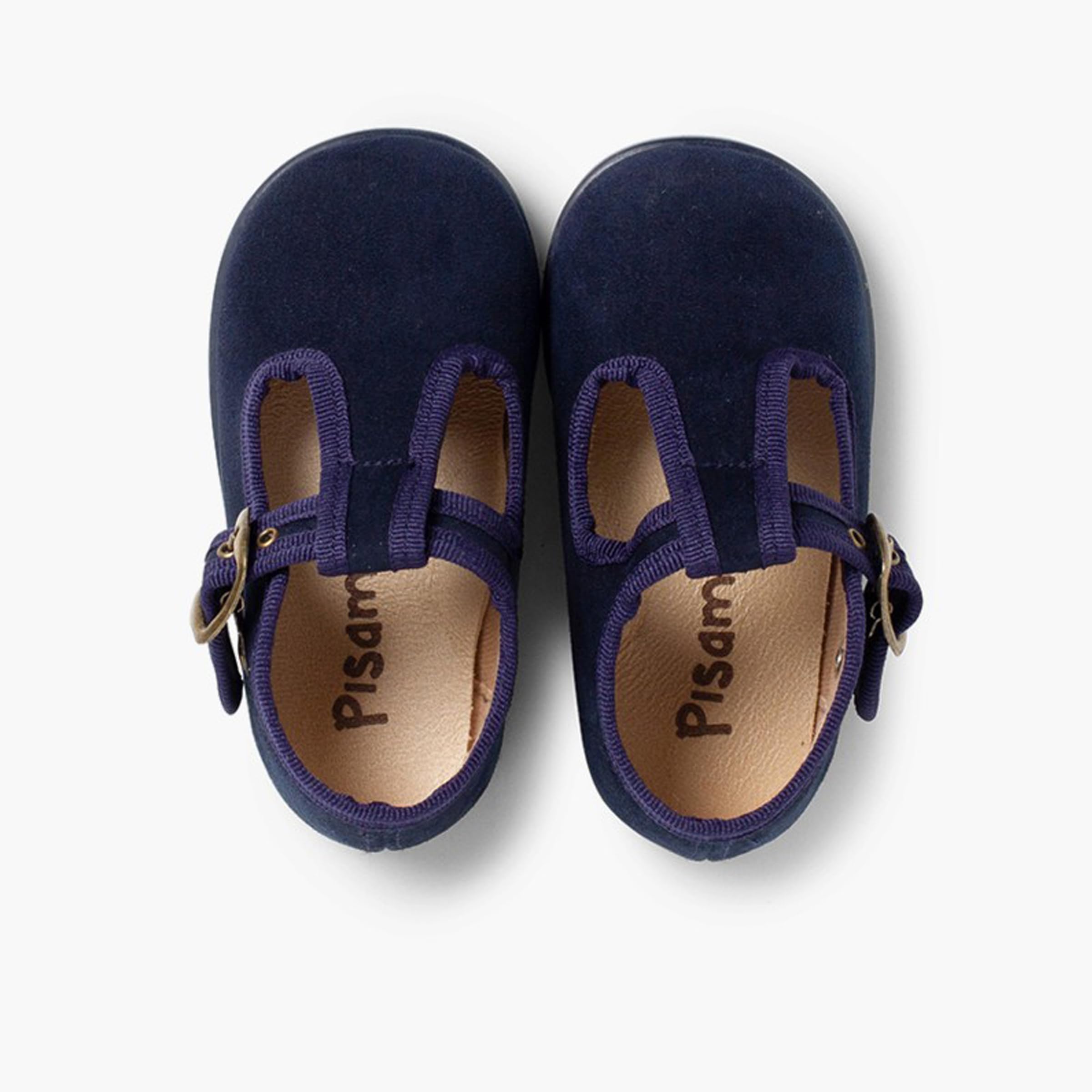Pisamonas Scarpe Occhio di Bue Bambino Effetto Scamosciato