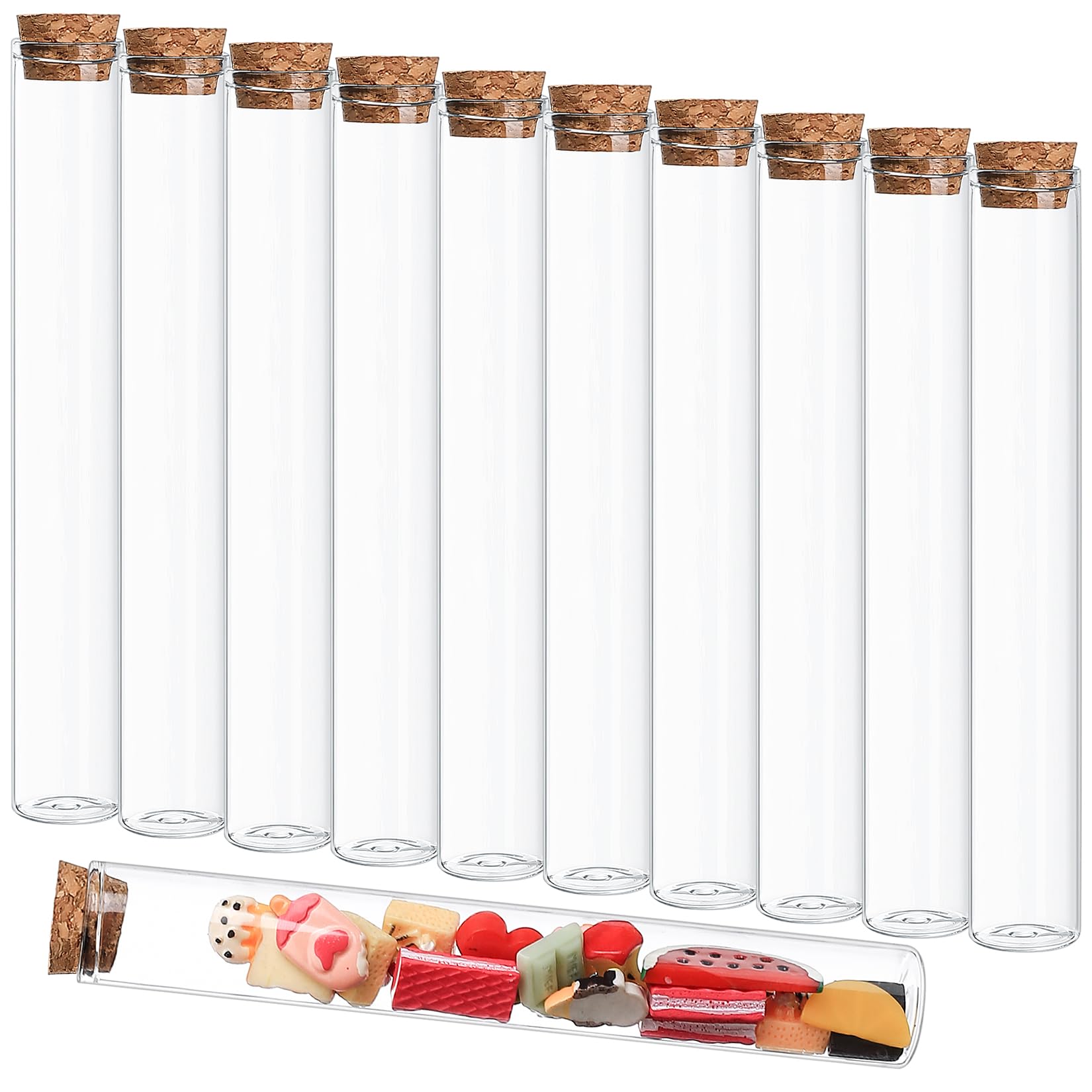 Sponsored Ad – 11 Pcs 40ml Glass Test Tubes with Lids, cork lid, Transparent Test Bottle Flower Test Tubes for Flower Beads Sweets Candy Seeds Beads Laboratory Floral Vase Container Tubes