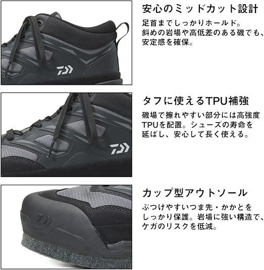 Amazon | [ダイワ] フェルトスパイクソールフィッシングシューズ DS