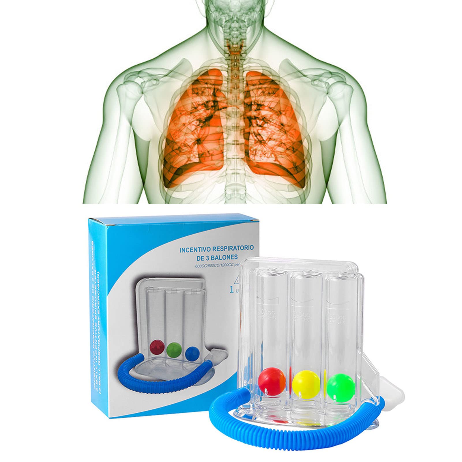 HEEPDD Appareil d'exercice Respiratoire, Différents Débits d'inhalation Appareil d'exercice Respiratoire pour Les Cliniques