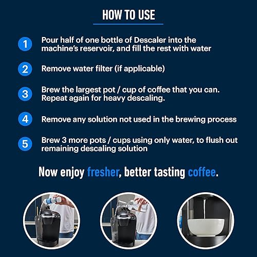 Miniatura 7 de Solución descalcificadora universal para cafeteras de la marca Essential Values para Keurig Delonghi Nespresso y todas las cafeteras de espresso de