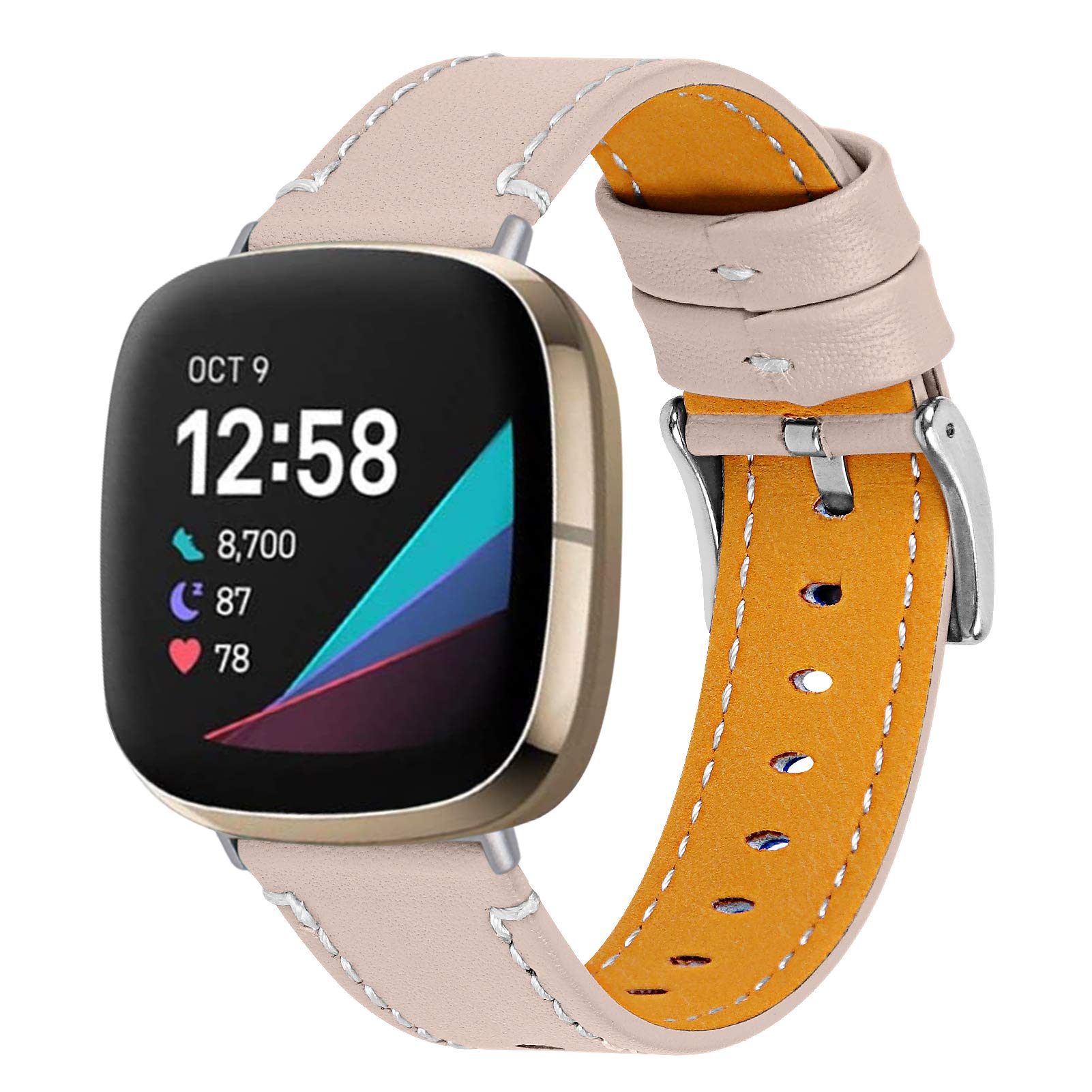 Cinturino Con Strass In Acciaio Per Fitbit Versa 3 E Sense Oro Rosa Regolabile