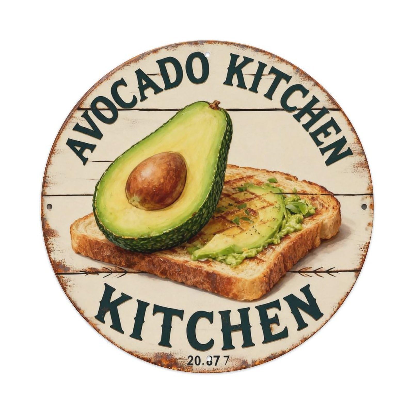 Avocado Kitchen Sign Metal Tin Sign Plaque