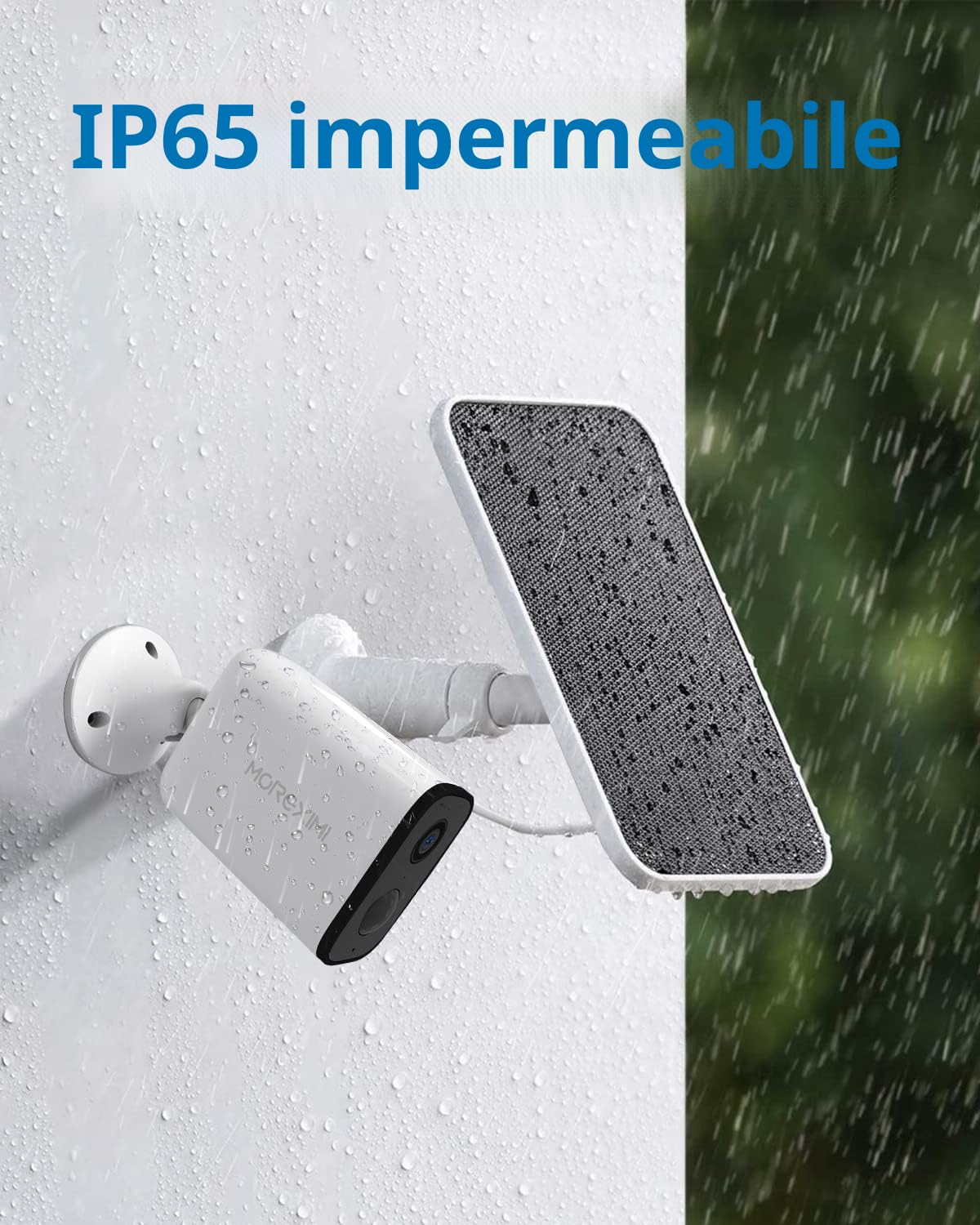 Pannello solare per telecamera di sorveglianza wireless da esterno 5V 4W, IP65 alimentazione solare impermeabile per telecamera di sicurezza, micro USB e connettore di tipo C, confezione da 2