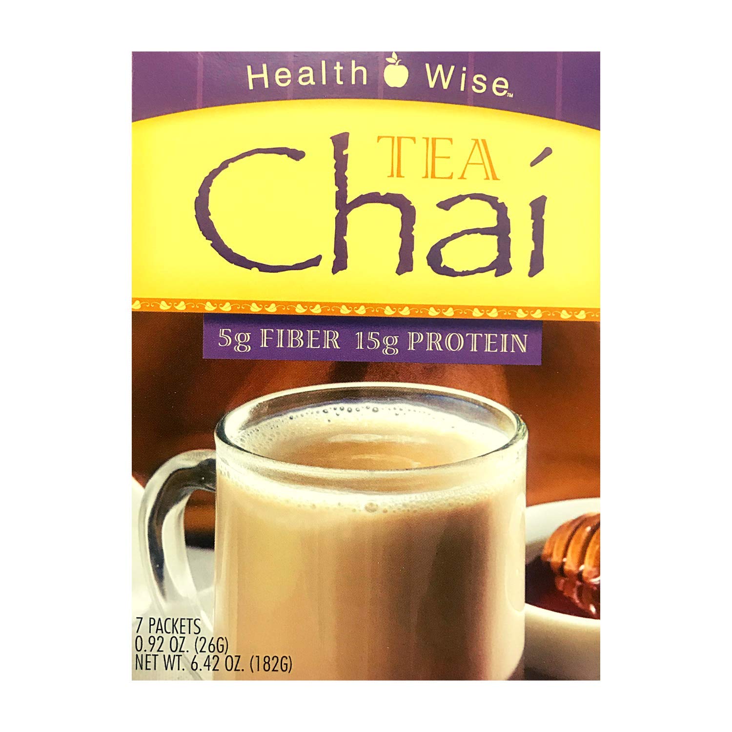 Health Wise Chai Tea Protein Drink, (7 Packets of 0.92 oz