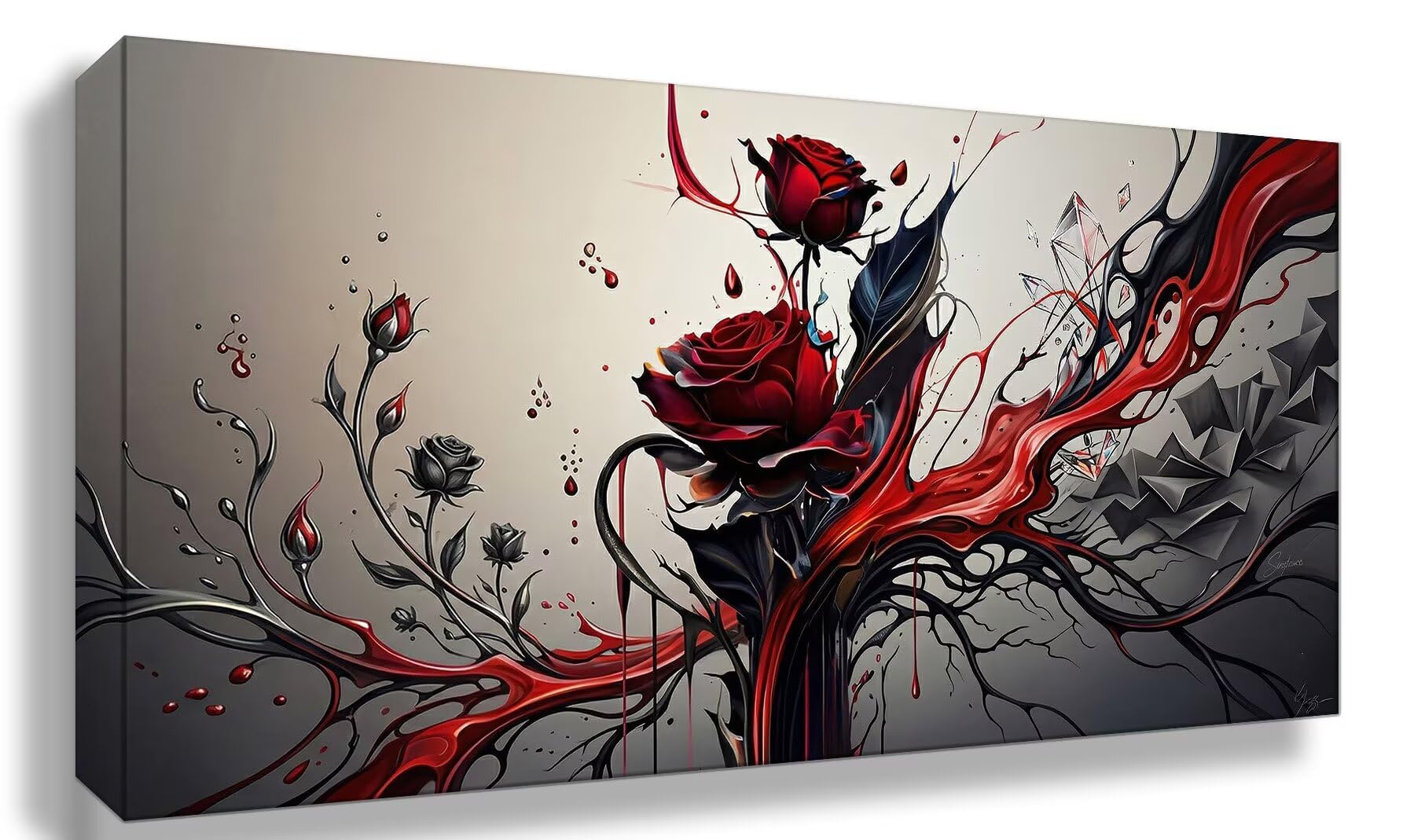 Diamond Painting Abstrakt Diamond Painting Erwachsene XXL Rose 5D Full Runder Drill Diamanten Malen Nach Zahlen DIY Set Mosaik Bastelset Kreativ Set für Erwachsene Home Decor Wanddeko 60x120cm,Cod-943