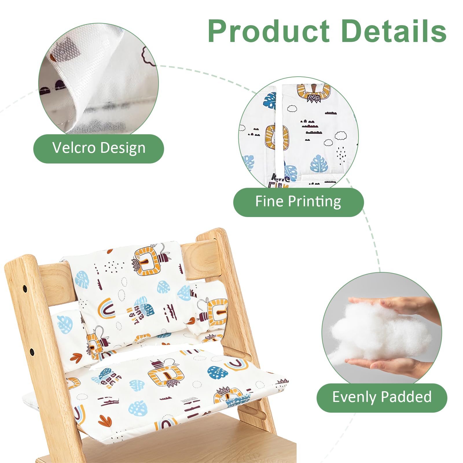 Gecoat zitkussen voor de Tripp Trapp kinderstoel van Stokke -Linnen