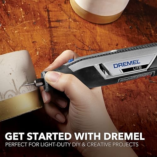 Miniatura 4 de Dremel Lite 7760-N25 - Kit de herramientas rotativas inalámbricas con velocidad variable, carga USB, fácil cambio de accesorios, perfecto para