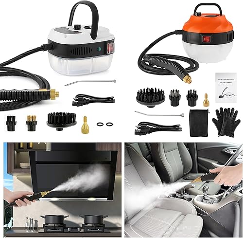 WICHEMI Limpiador de vapor para limpieza, máquina de vapor de alta presión, vaporizador de mano de alta temperatura para detalles de automóvil,