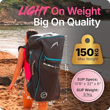 Bluefin Cruise 10'8 Inflatable Paddle Board | Premium SUP Package & Accessories | Non-Slip Deckpad & Lightweight | 6' Thick All-Round SUP Paddleboard | Perfect stand up board for Adults & Youth