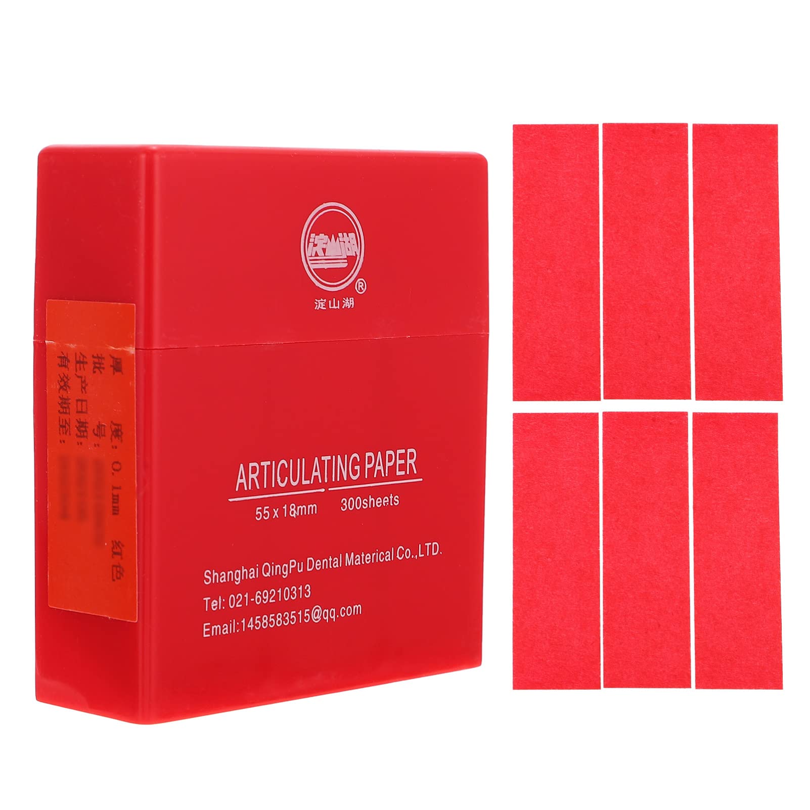 Hemobllo Dental Articulating Paper Bite Paper Strips Oral Teeth Care Material 300pcs Dental Lab Products Red