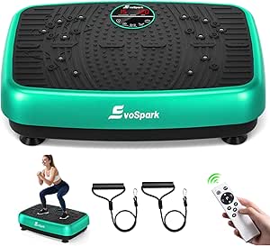 Plateforme Vibrante EVOLAND RV – Télécommande, 5 Programmes, Fitness Maison