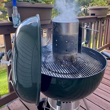 GRISUN Stainless Steel Lid Holder for Weber Charcoal Kettle 22.5/18.5 in