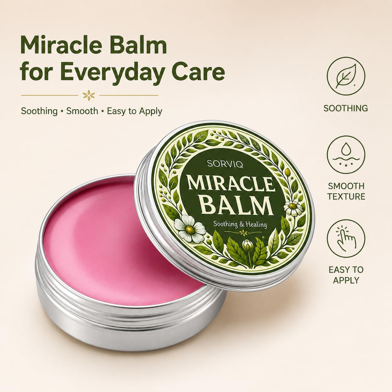 Sorviq Miracle Balm, Multi-Use Moisturizing Balm