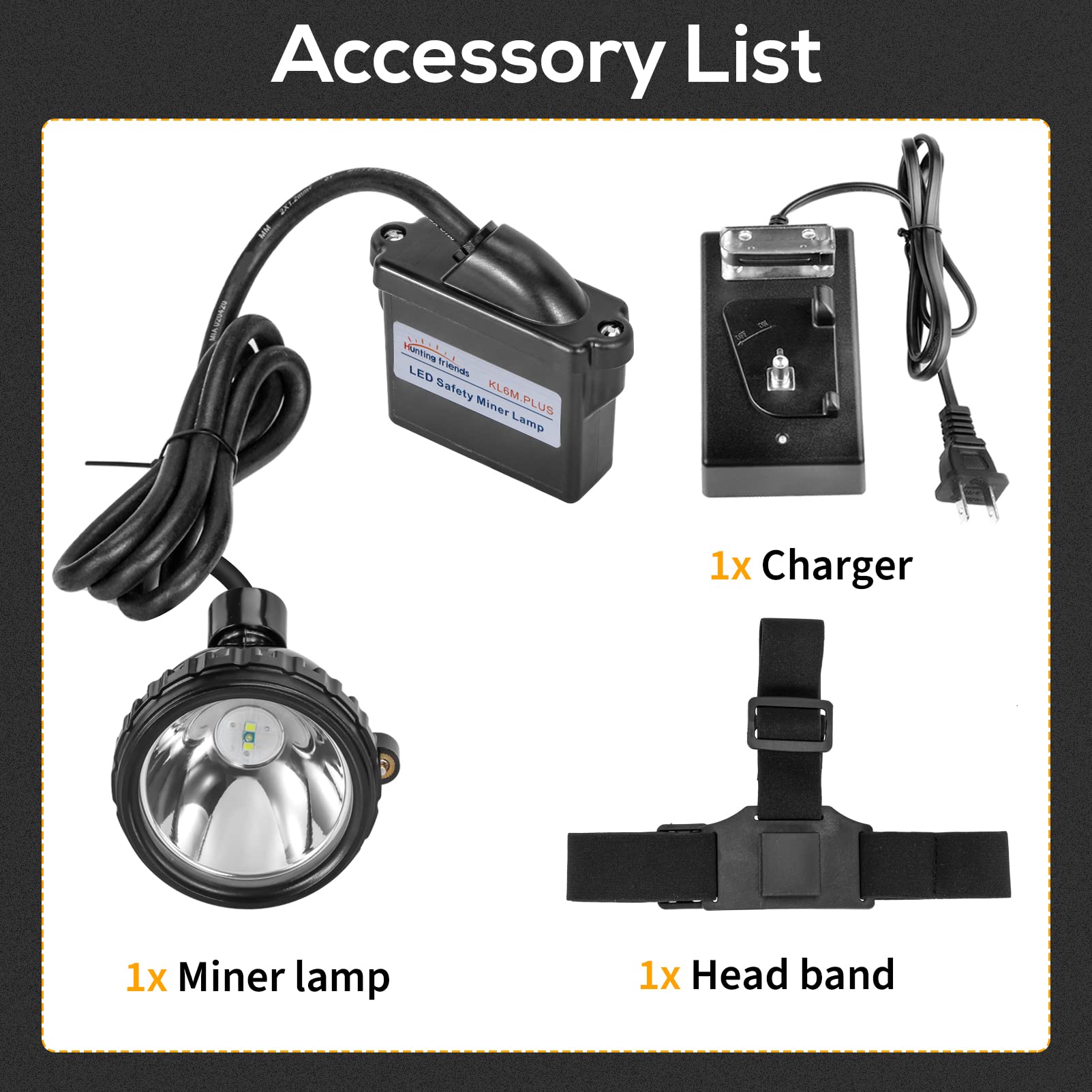 KL6M.Plus, superhelle, wiederaufladbare Bergbau-Stirnlampe, 1 + 2 LEDs, explosionsgeschützte, wasserdichte Kappenlampe, Sicherheitsleuchte für Jagd, Angeln, Höhlenforschung, Camping, Tunnelarbeit und