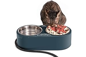 Large Capacity Outdoor Heated Cat Food and Water Bowl