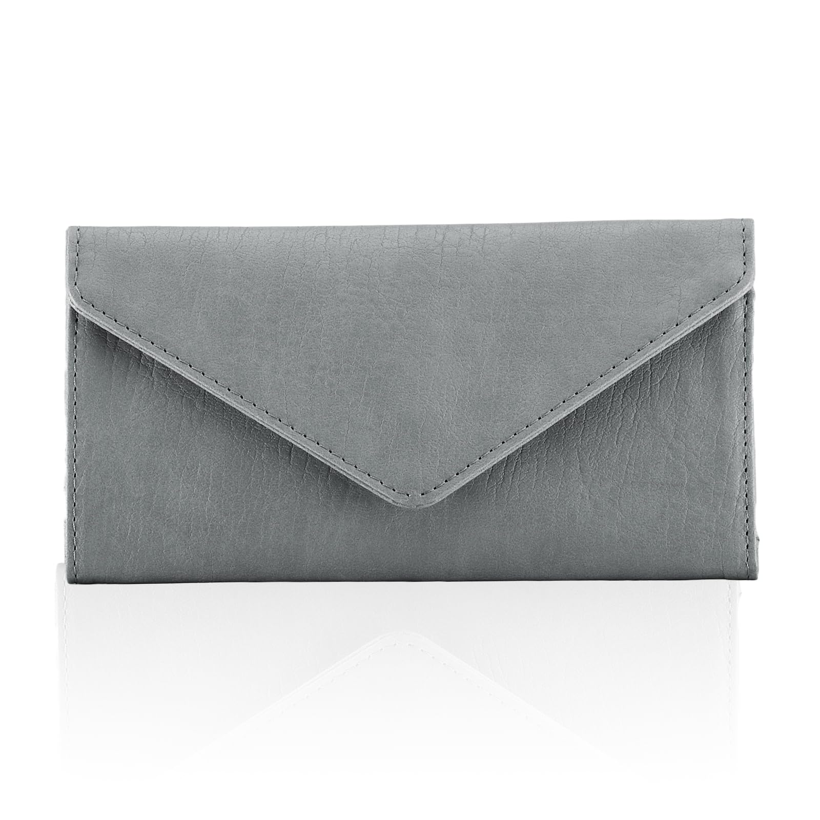 Étui multi-cartes style enveloppe finitions haut de gamme en cuir végétalien - 8