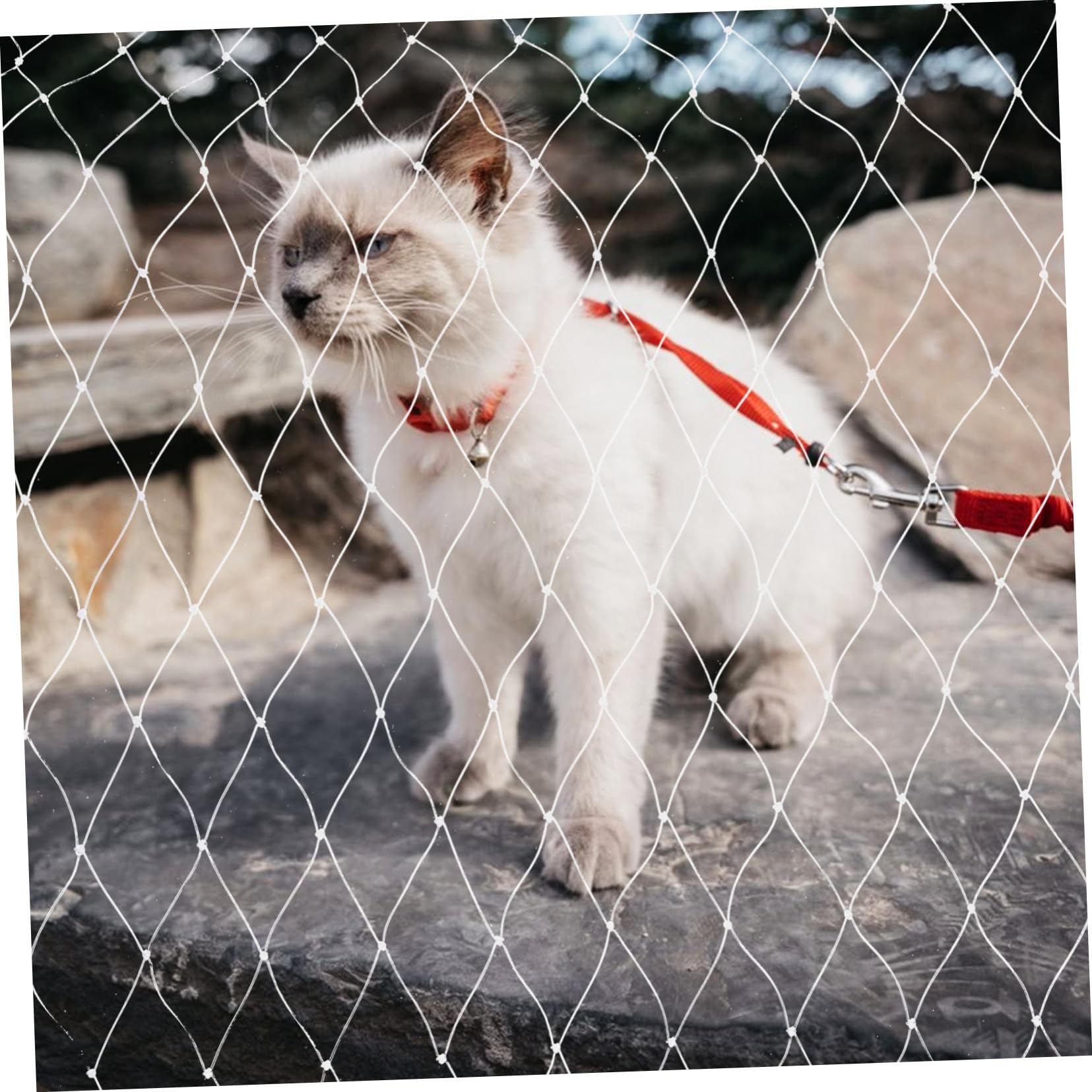 UPKOCH Katzenbalkonnetz aus Nylon für Absturzsicherung an Balkon Fenster und Treppe Kratzfest und Individuell Zuschneidbar