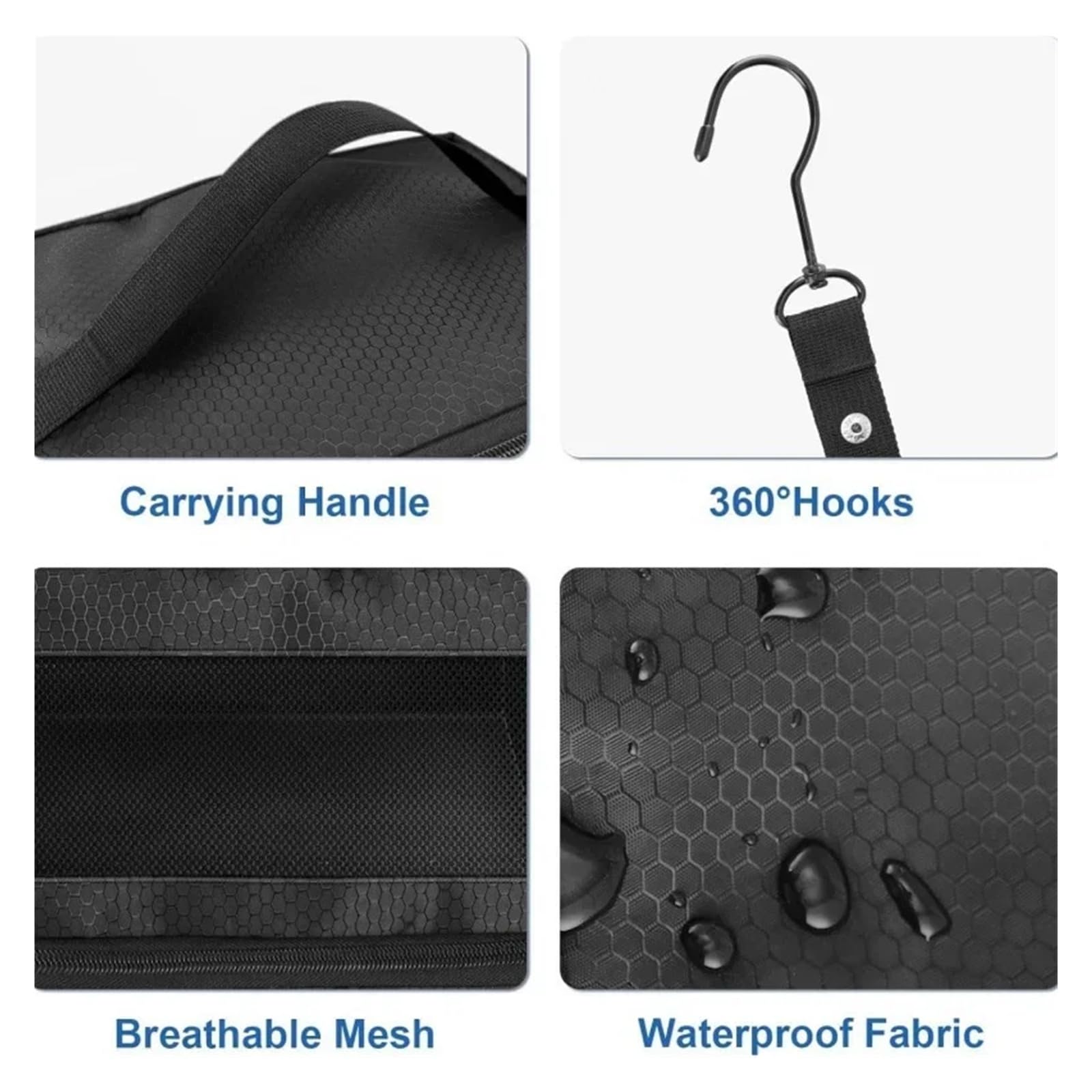 Faltbare multifunktionale Aufbewahrungstasche for Kleidung mit großer Kapazität, Aufbewahrungstasche for hängende Kleidung im Kleiderschrank, mehrschichtige Aufbewahrung(Clothingbag-Blue)