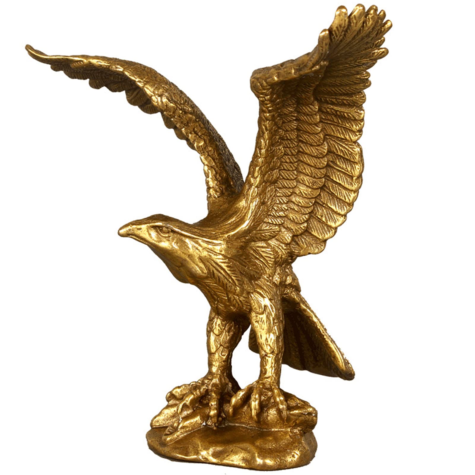 feng shui ornament, Bronzes Sculpture,Carving Ornaments,Creative Gifts, Brass Eagle Statue Decorations for Living Room, Feng Shui Handmade Animal Sculpture Home Office Decoration, Business Gift,Brass
